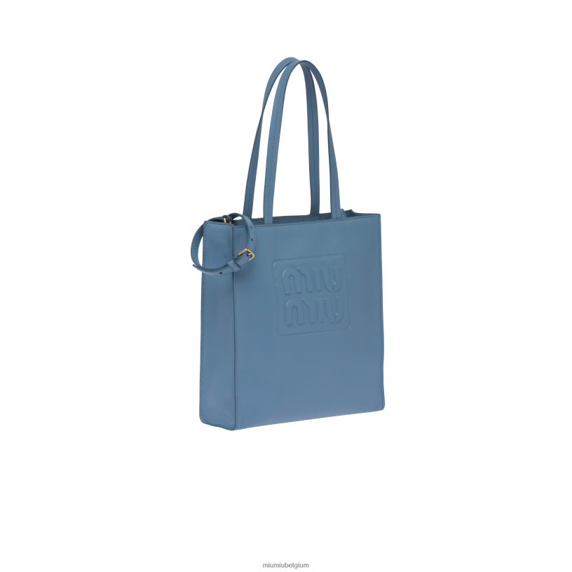 Miu Miu astraal blauwmadras draagtas N8F6L122 verzameling