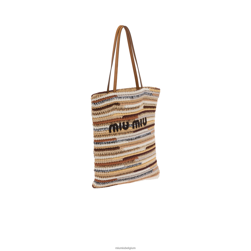 Miu Miu natuurlijkgehaakte draagtas N8F6L126 verzameling