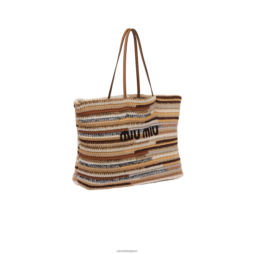 Miu Miu natuurlijkgehaakte draagtas N8F6L131 verzameling