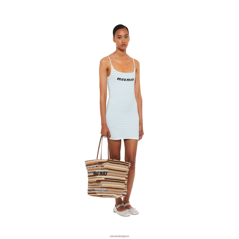 Miu Miu natuurlijkgehaakte draagtas N8F6L131 verzameling