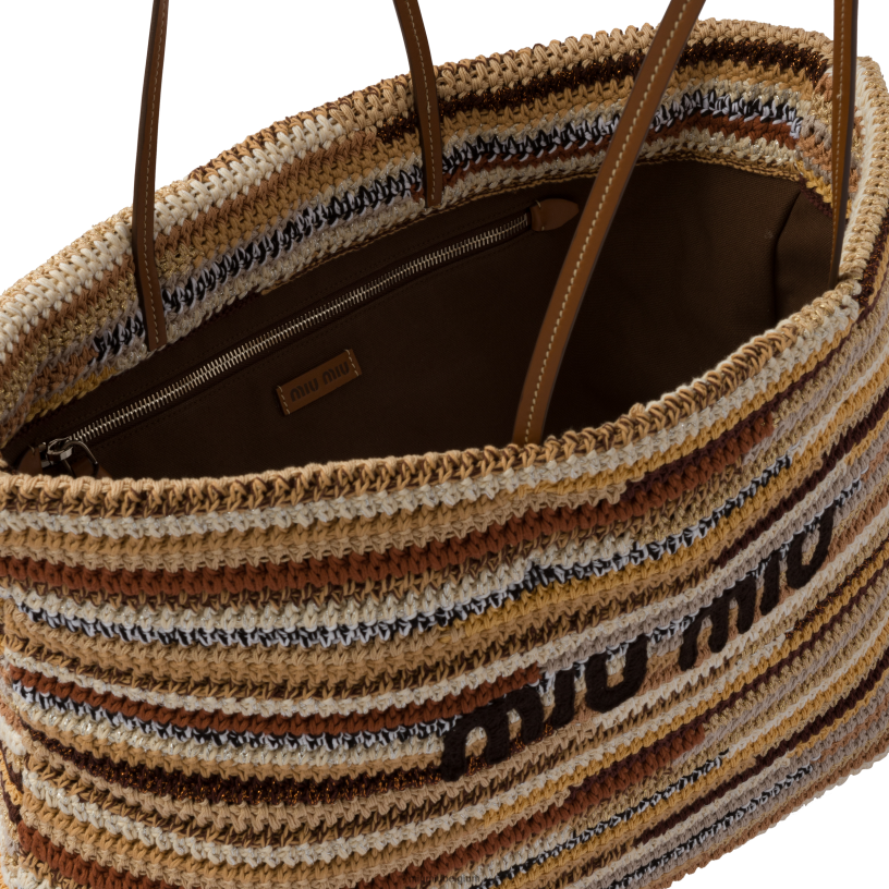 Miu Miu natuurlijkgehaakte draagtas N8F6L131 verzameling