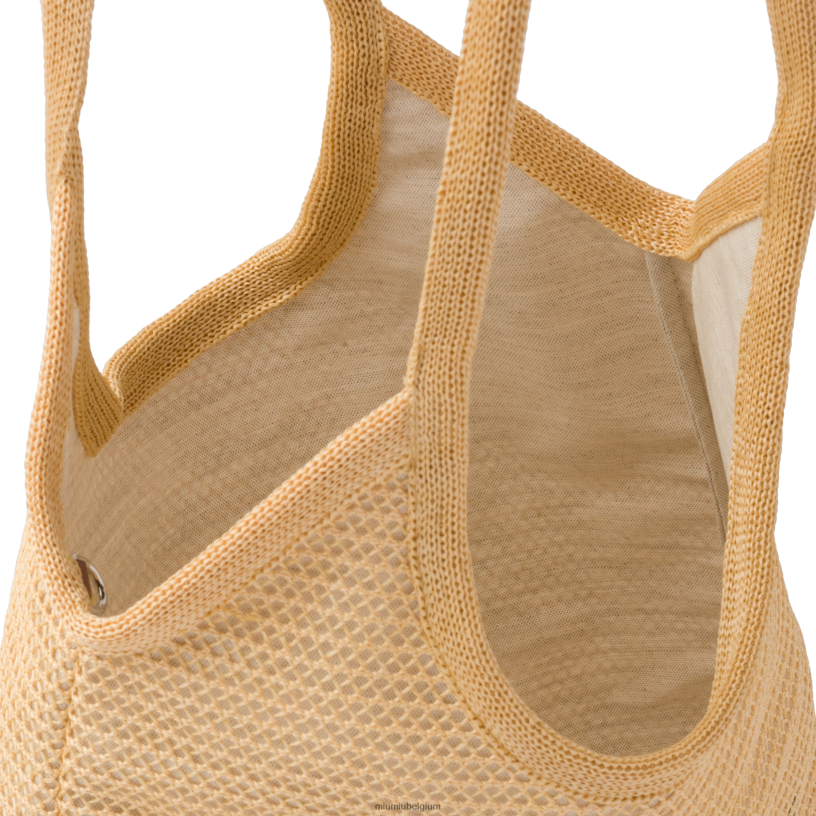 Miu Miu natuurlijkstoffen en linnen draagtas N8F6L125 verzameling
