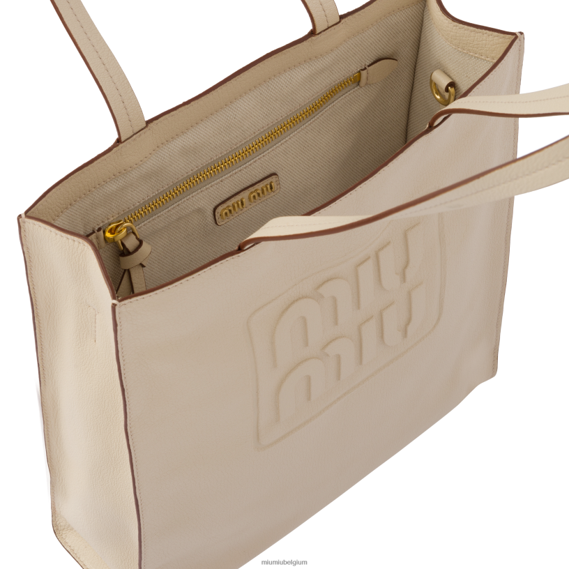 Miu Miu rauw witmadras draagtas N8F6L120 verzameling