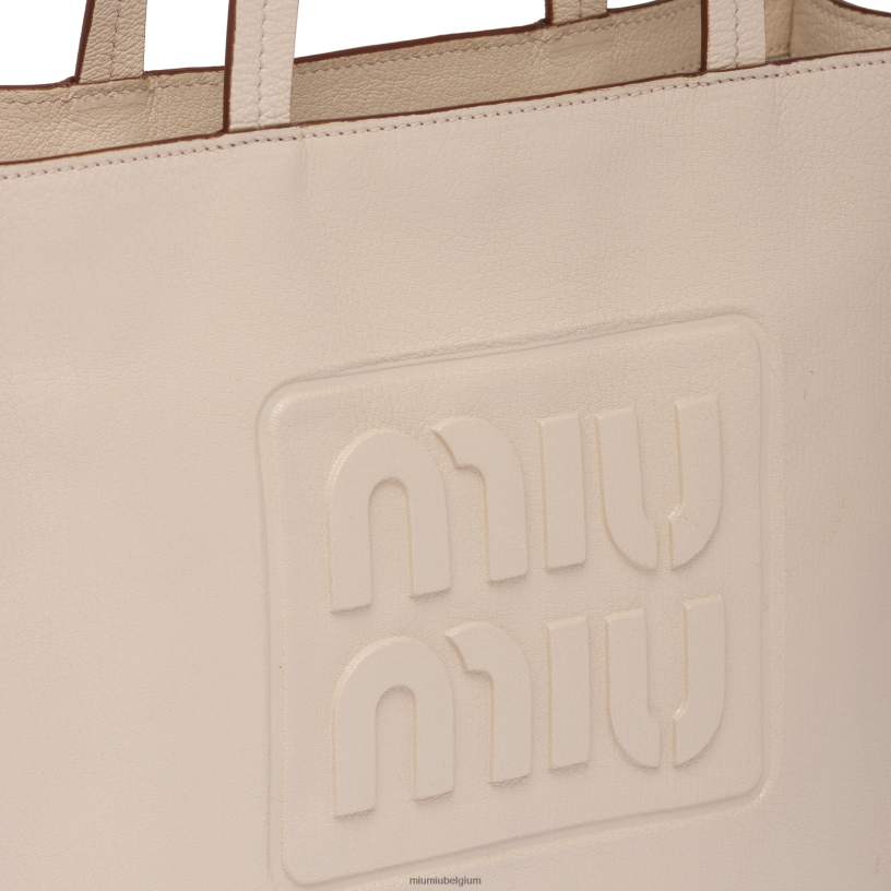 Miu Miu rauw witmadras draagtas N8F6L120 verzameling