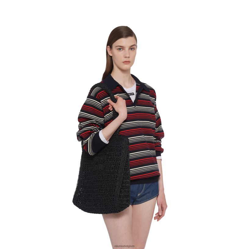 Miu Miu zwartstoffen draagtas N8F6L129 verzameling