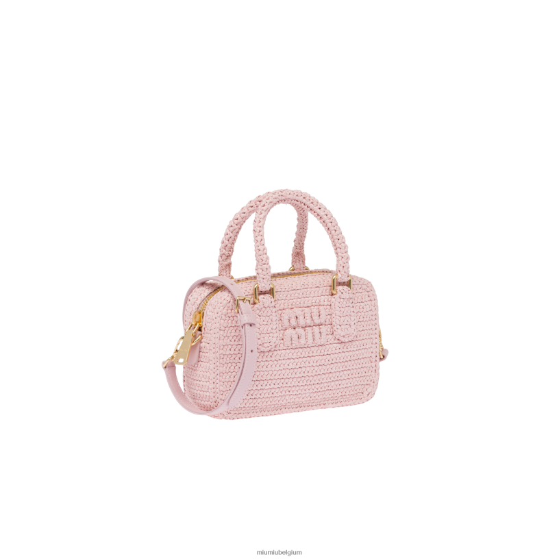 Miu Miu albast rozegehaakte tas met handvat aan de bovenkant N8F6L159 verzameling