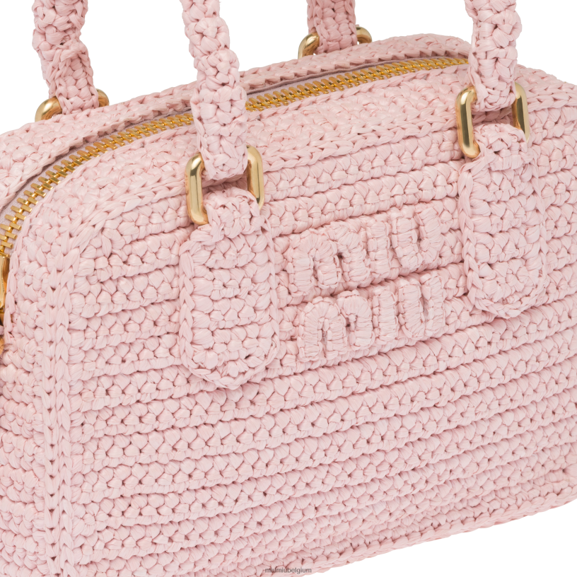 Miu Miu albast rozegehaakte tas met handvat aan de bovenkant N8F6L159 verzameling