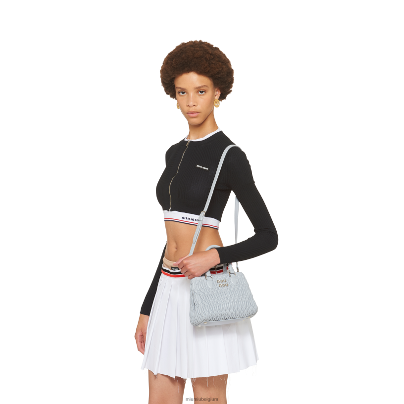 Miu Miu korenbloemhandtas van kristal nappaleer N8F6L155 verzameling