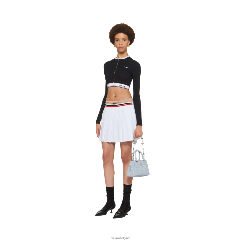 Miu Miu korenbloemhandtas van kristal nappaleer N8F6L155 verzameling