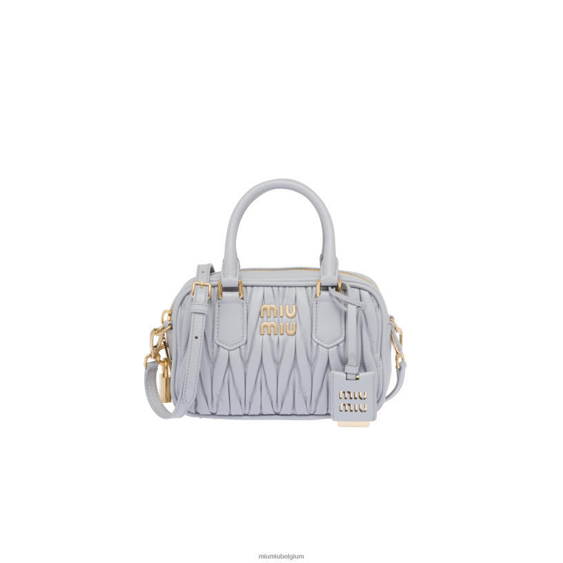 Miu Miu korenbloemtas van gematelasseerd nappaleer met handvat aan de bovenkant N8F6L145 verzameling