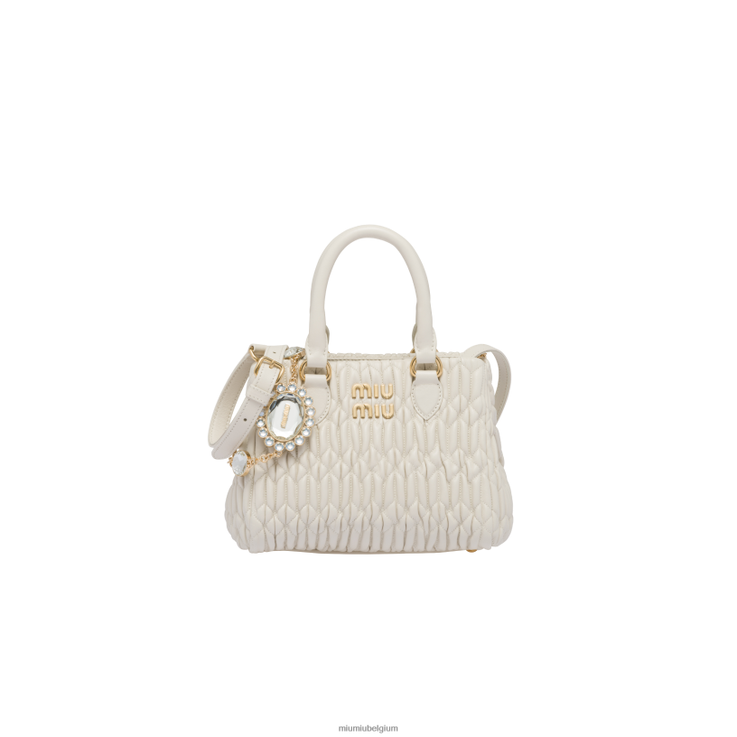 Miu Miu withandtas van kristal nappaleer N8F6L156 verzameling