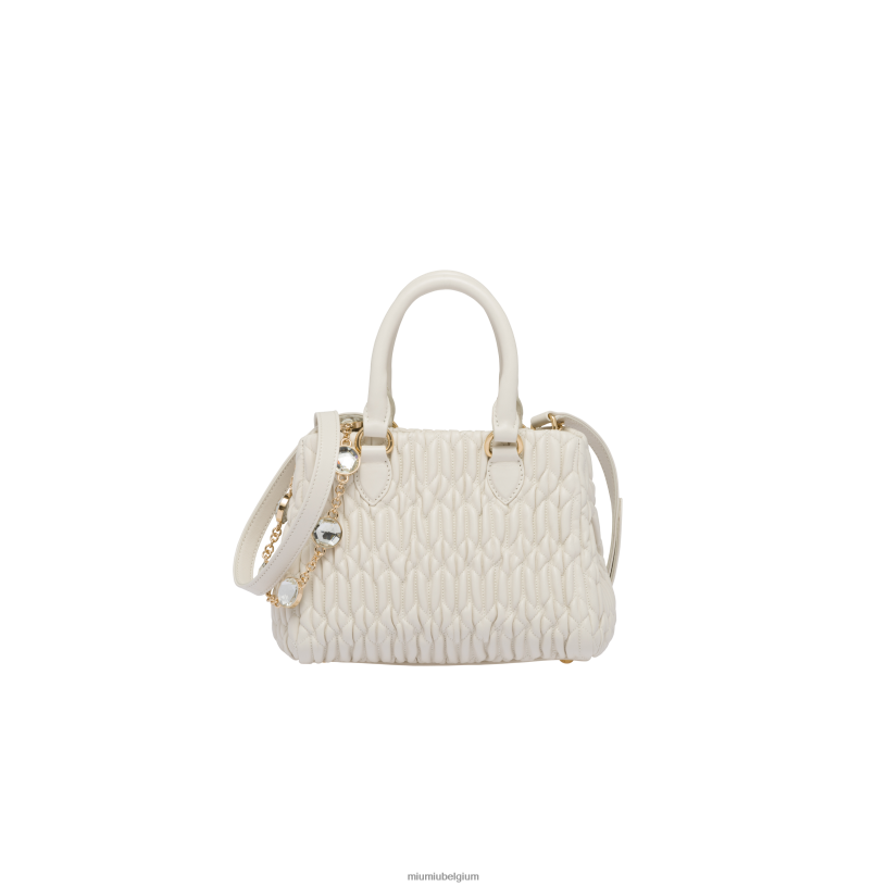 Miu Miu withandtas van kristal nappaleer N8F6L156 verzameling
