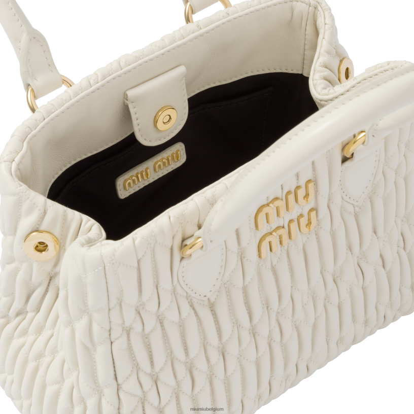 Miu Miu withandtas van kristal nappaleer N8F6L156 verzameling