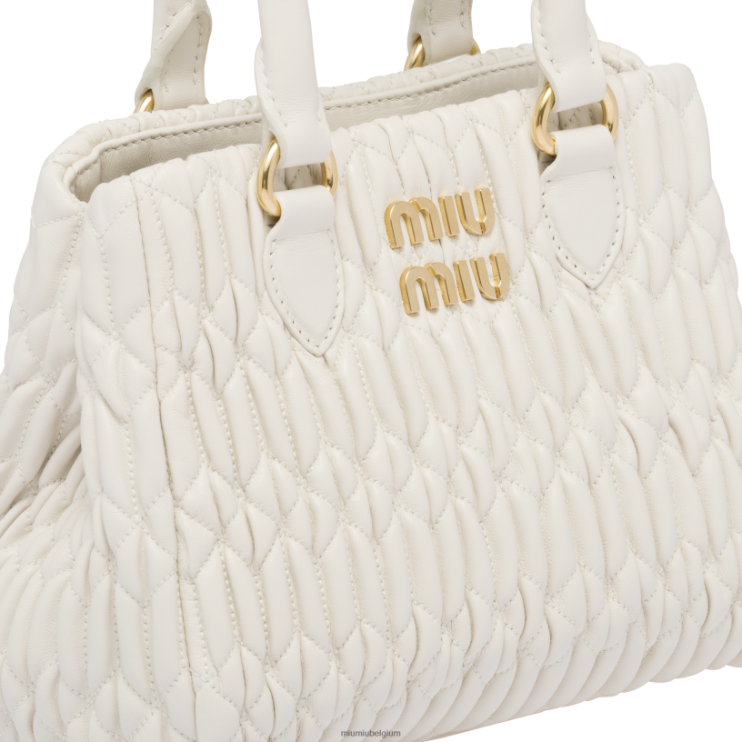Miu Miu withandtas van kristal nappaleer N8F6L156 verzameling