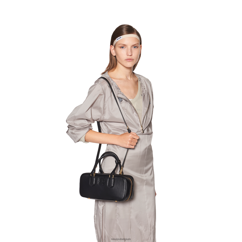 Miu Miu zwartArcadie leren tas N8F6L137 verzameling