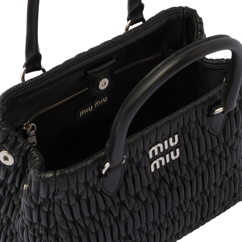 Miu Miu zwartkristal nappaleer en kristallen handtas N8F6L152 verzameling