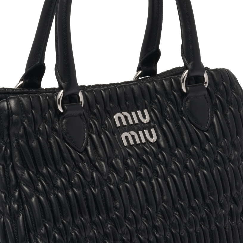 Miu Miu zwartkristal nappaleer en kristallen handtas N8F6L152 verzameling