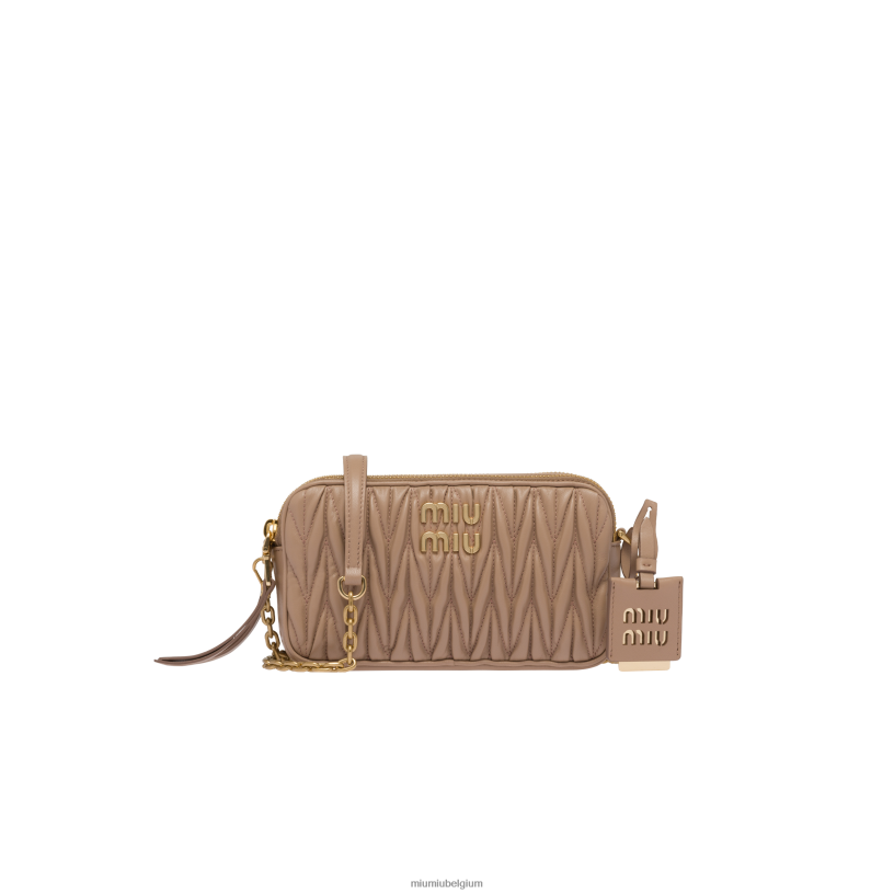 Miu Miu cameogematelasseerde mini-tas van nappaleer N8F6L61 verzameling
