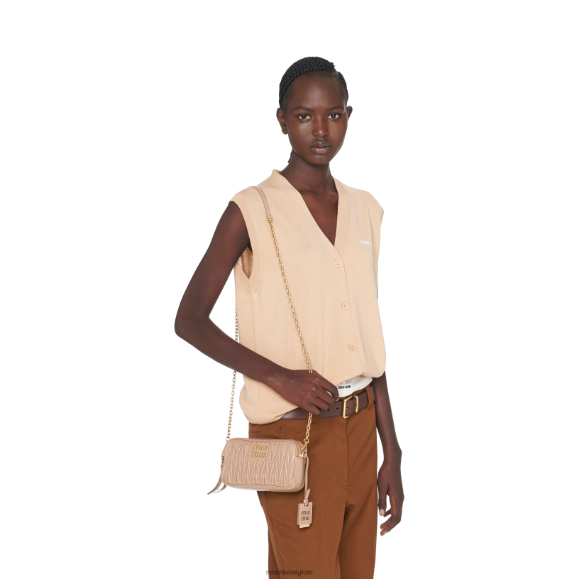 Miu Miu cameogematelasseerde mini-tas van nappaleer N8F6L61 verzameling