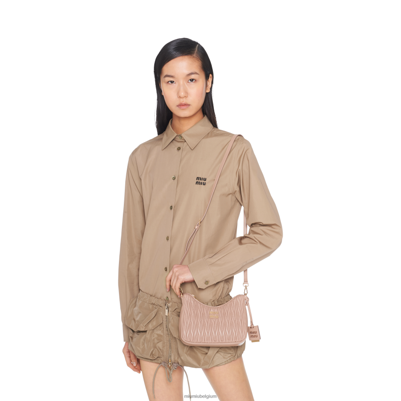 Miu Miu cameogematelasseerde schoudertas van nappaleer N8F6L58 verzameling