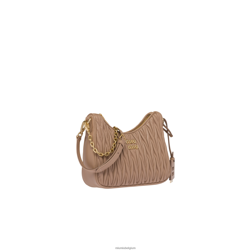 Miu Miu cameogematelasseerde schoudertas van nappaleer N8F6L58 verzameling