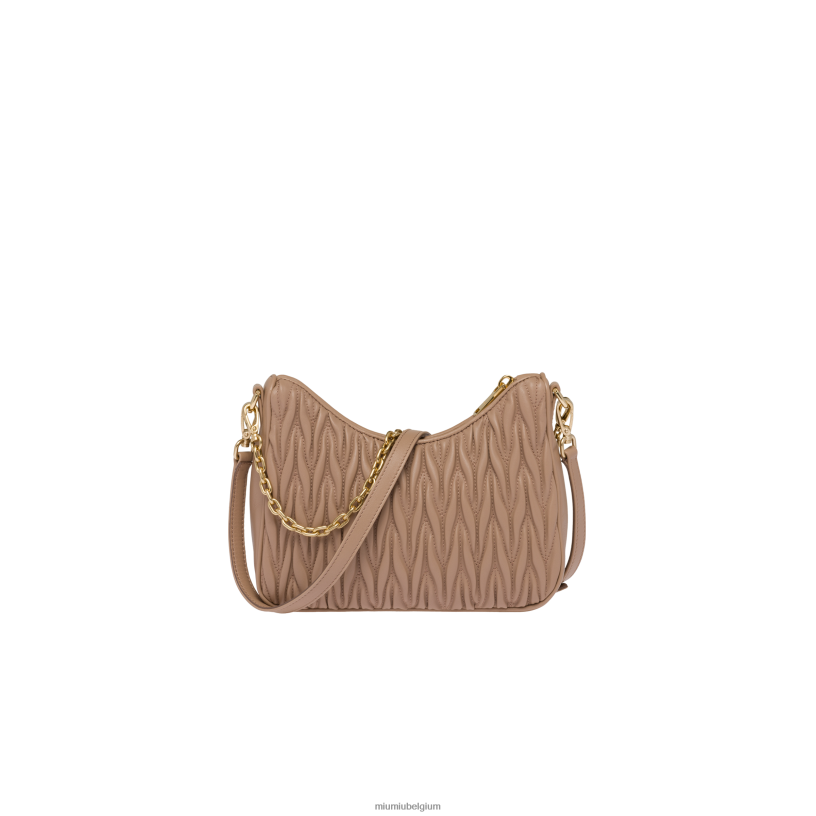 Miu Miu cameogematelasseerde schoudertas van nappaleer N8F6L58 verzameling