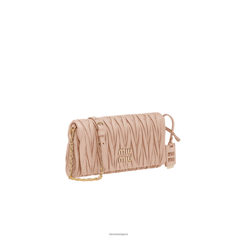 Miu Miu cameogematelasseerde schoudertas van nappaleer N8F6L74 verzameling