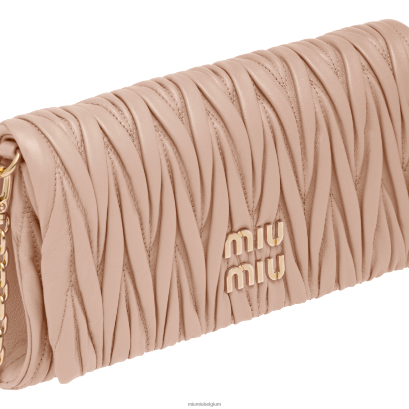 Miu Miu cameogematelasseerde schoudertas van nappaleer N8F6L74 verzameling