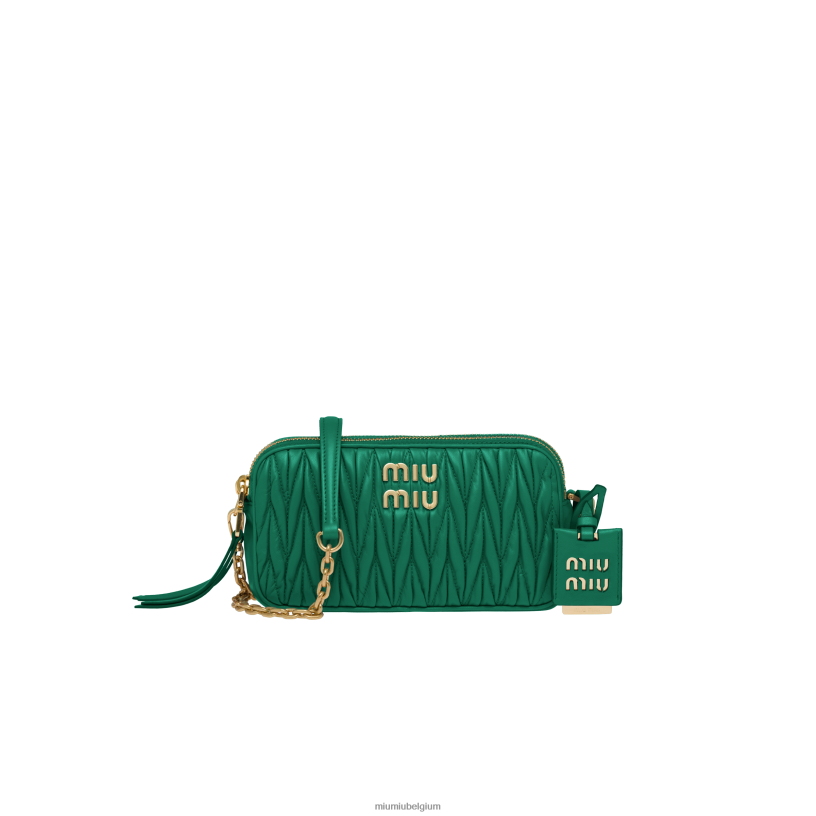 Miu Miu mangogematelasseerde mini-tas van nappaleer N8F6L64 verzameling