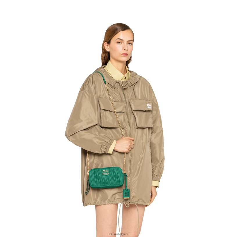 Miu Miu mangogematelasseerde mini-tas van nappaleer N8F6L64 verzameling