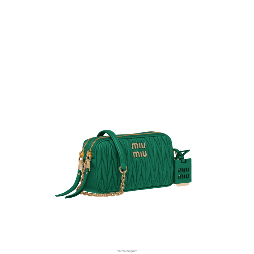 Miu Miu mangogematelasseerde mini-tas van nappaleer N8F6L64 verzameling