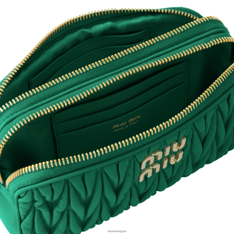 Miu Miu mangogematelasseerde mini-tas van nappaleer N8F6L64 verzameling