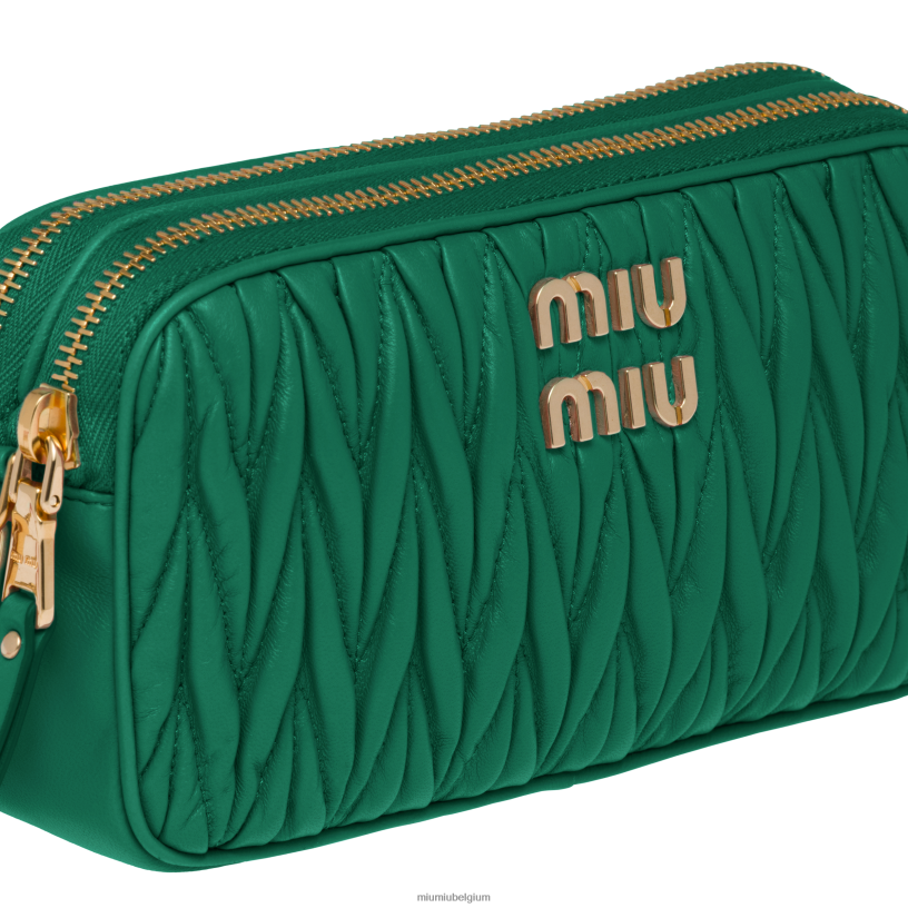 Miu Miu mangogematelasseerde mini-tas van nappaleer N8F6L64 verzameling