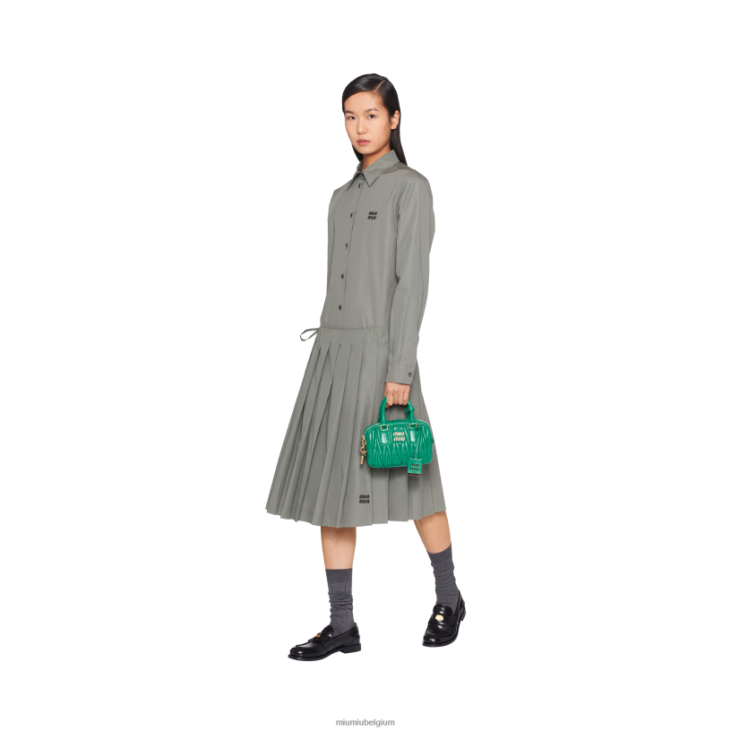 Miu Miu mangotas van gematelasseerd nappaleer met handvat aan de bovenkant N8F6L42 verzameling