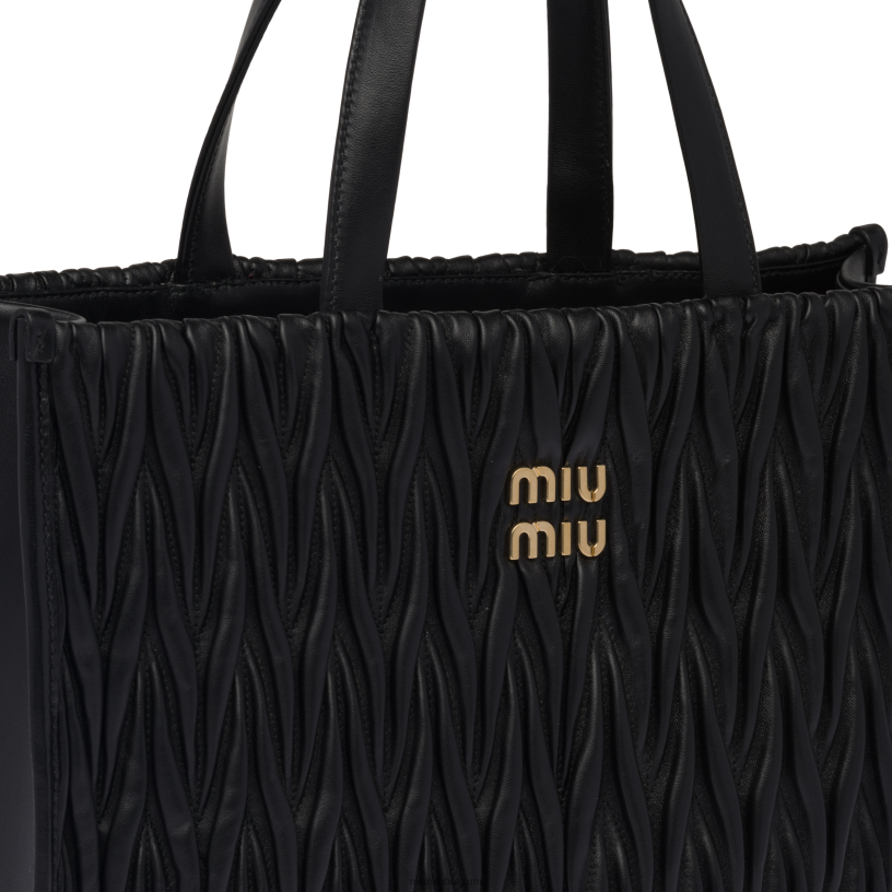 Miu Miu zwartmatelasse nappa lederen draagtas N8F6L53 verzameling