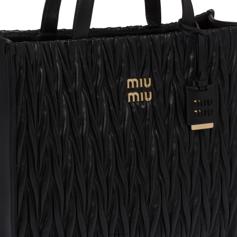 Miu Miu zwartmatelasse nappa lederen draagtas N8F6L54 verzameling
