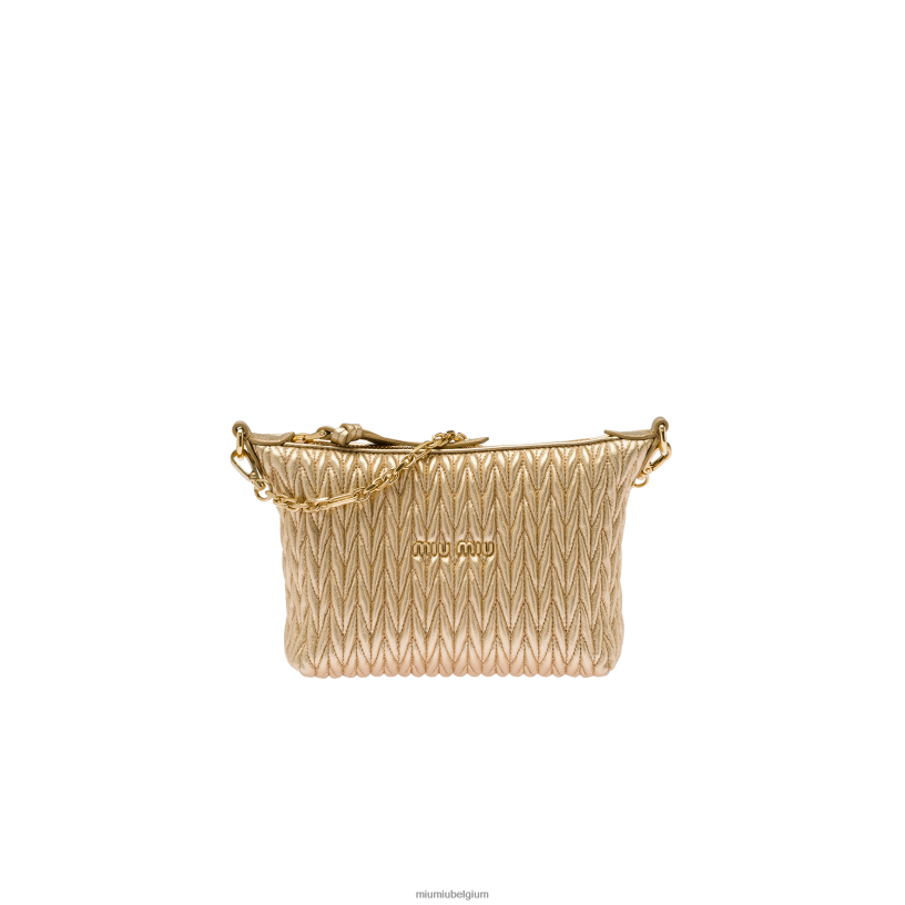 Miu Miu platinaSpirit Matelasse lederen mini tas N8F6L171 verzameling