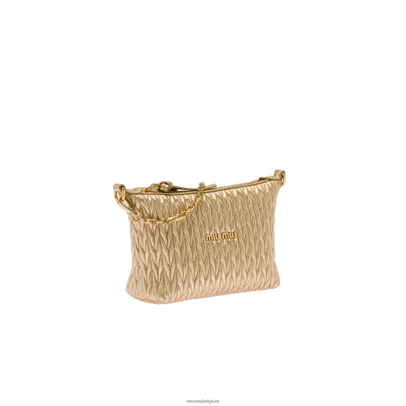 Miu Miu platinaSpirit Matelasse lederen mini tas N8F6L171 verzameling