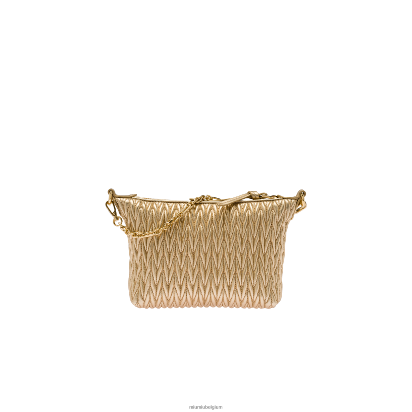 Miu Miu platinaSpirit Matelasse lederen mini tas N8F6L171 verzameling