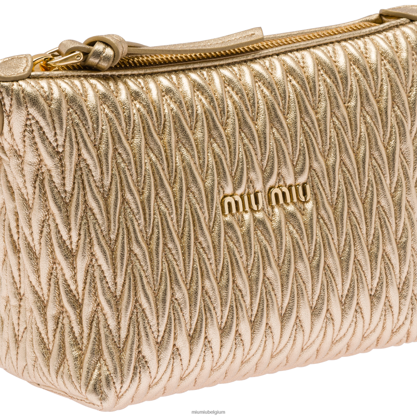Miu Miu platinaSpirit Matelasse lederen mini tas N8F6L171 verzameling