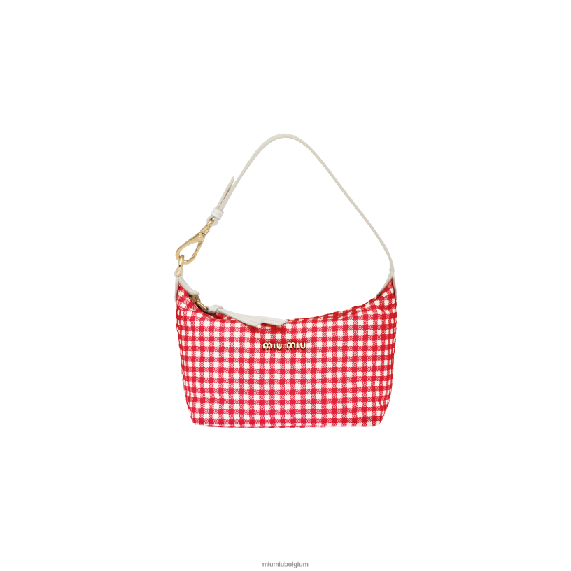 Miu Miu rood Witspiritus bedrukte faille mini-tas N8F6L173 verzameling