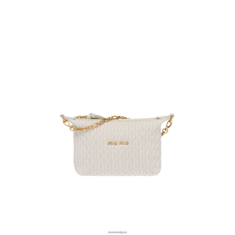 Miu Miu witSpirit Matelasse lederen mini tas N8F6L170 verzameling