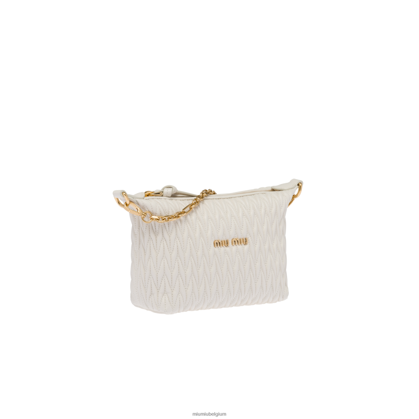 Miu Miu witSpirit Matelasse lederen mini tas N8F6L170 verzameling