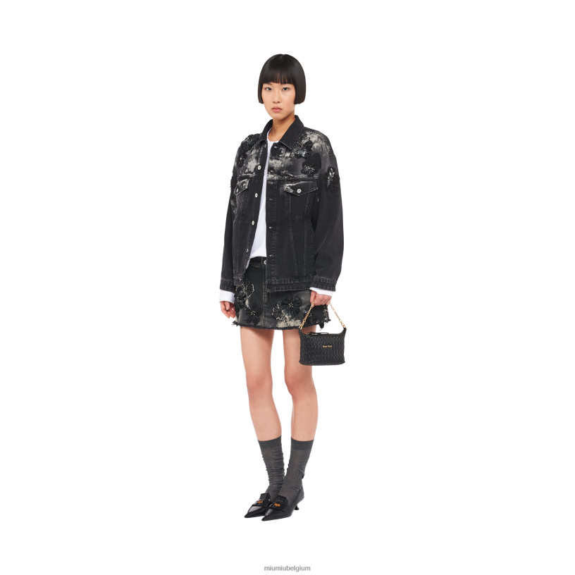 Miu Miu zwartSpirit Matelasse lederen mini tas N8F6L172 verzameling