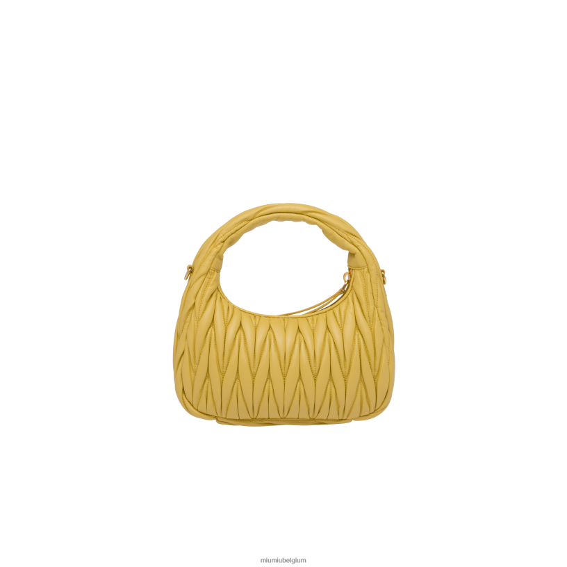 Miu Miu ananasdwaal matelasse mini hobo tas van nappaleer N8F6L8 verzameling