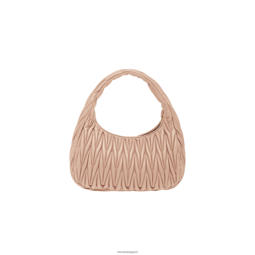 Miu Miu cameodwaal gematelasseerde nappa lederen hobo tas N8F6L31 verzameling