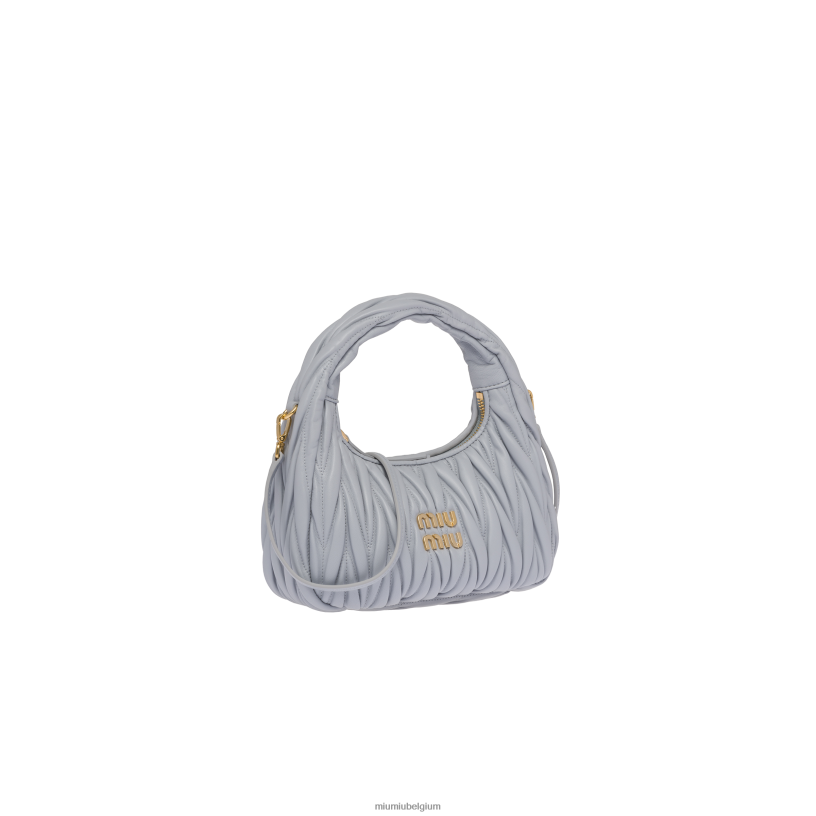 Miu Miu korenbloemdwaal matelasse mini hobo tas van nappaleer N8F6L6 verzameling