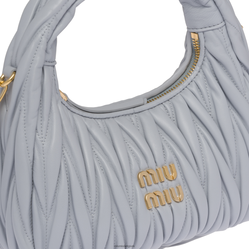 Miu Miu korenbloemdwaal matelasse mini hobo tas van nappaleer N8F6L6 verzameling