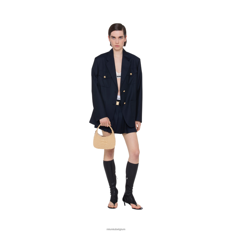 Miu Miu natuurlijkgehaakte hobo tas N8F6L20 verzameling