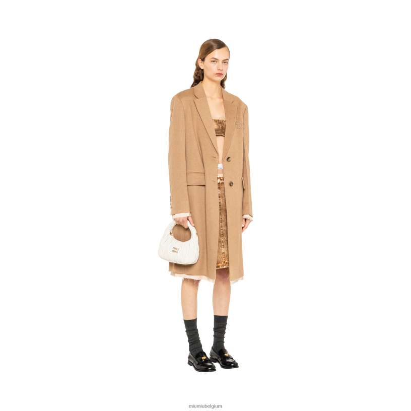 Miu Miu witdwaal matelasse mini hobo tas van nappaleer N8F6L15 verzameling